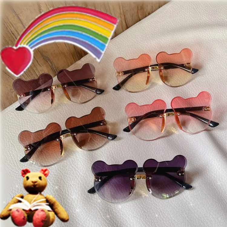 Trendy Kids Bear Shape Sunglasses