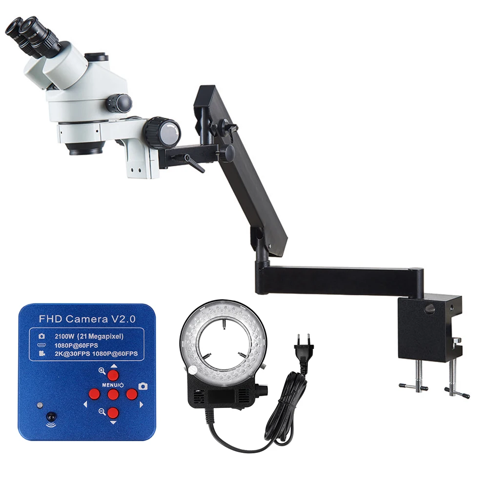 7X-45X Digital CCD Video Camera USB Trinocular Stereo Microscope