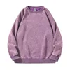 Washed round neck purple