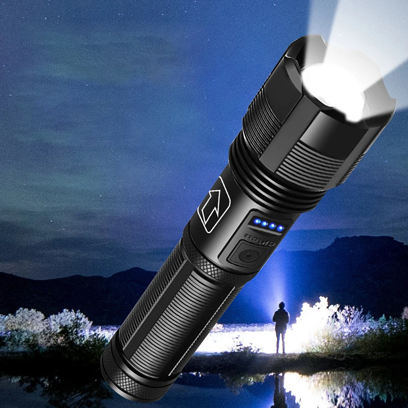 Custom Powerful Waterproof Zoomable Firefighter Flashlight 18650 Led