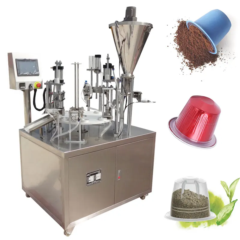 Popular Choice Automatic Nespresso Compatible K Cups Coffee Cupsules Filling and Sealing Machine