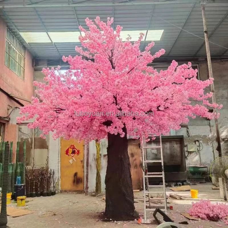 E- Custom Wedding Table Artificial Tree Decor Fishing Silk Cherry Blossom Table Tree Tree for Party Event Rental