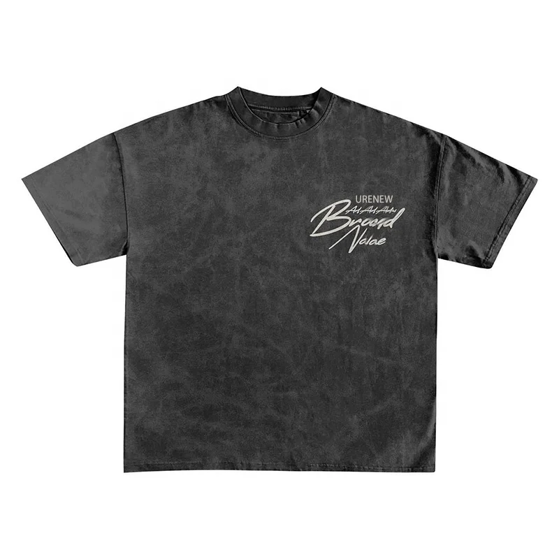 Custom Print Logo Wash Two Piece Graphic T Shirts and Short Set Summer 2 Piece Shirt and Shorts Set Tracksuit for Men