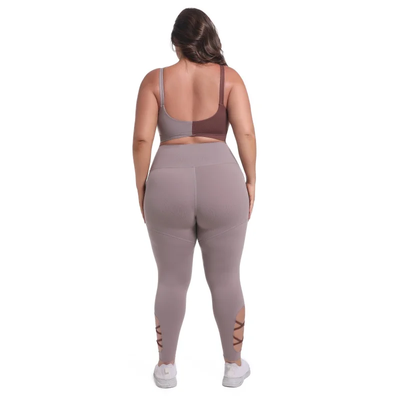 product womens plus size 2 piece tracksuit set with sports bra yoga fitness yoga pants  exercise sportswear gym clothes yoga conjuntos-58