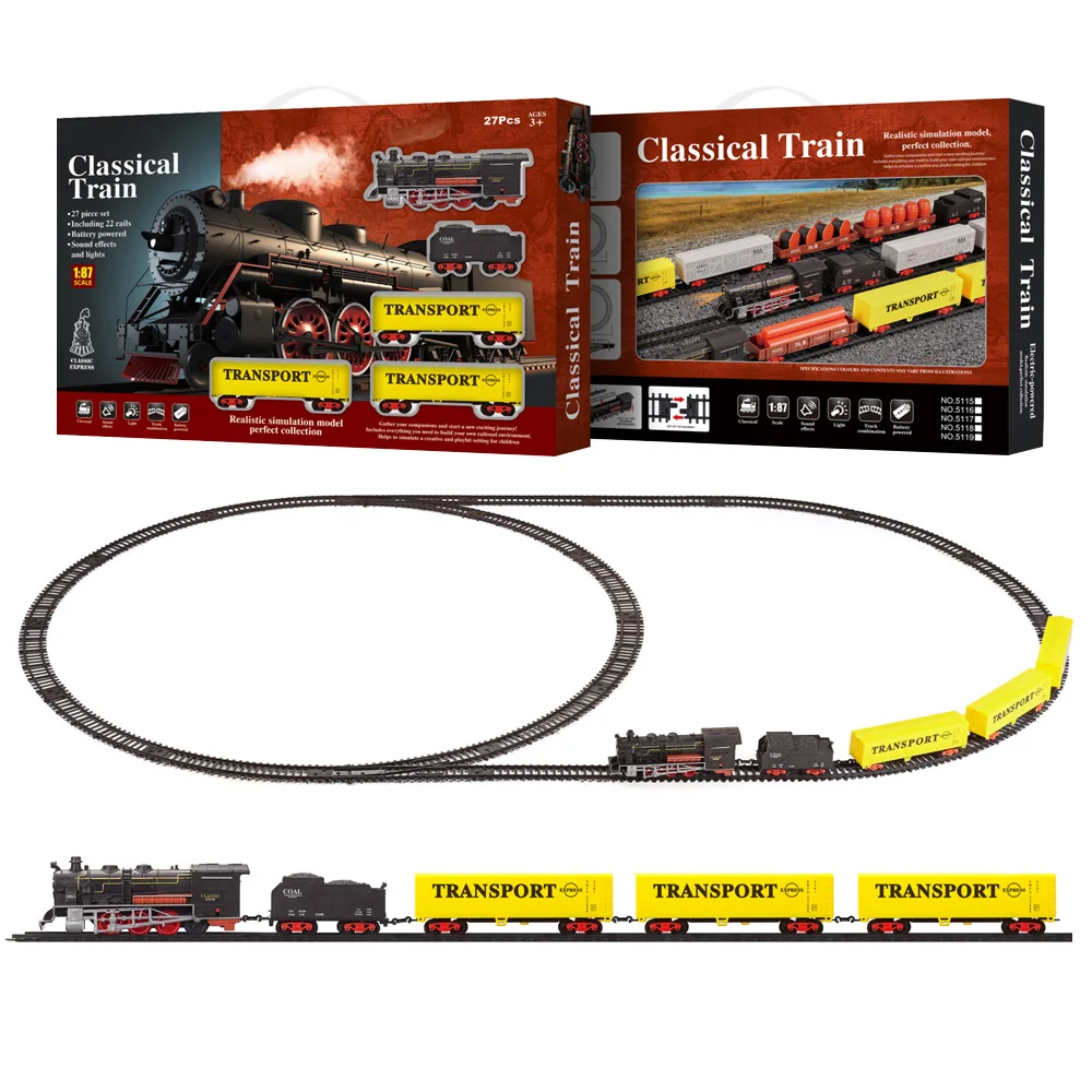 Plastic Electric Classical Toy Train Sets Train Model Slot Toys For Kid