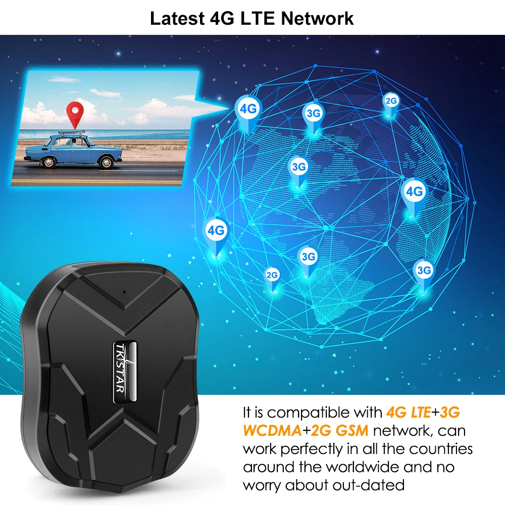 Tkstar Ip65 Dust Waterproof 5000mah Battery 2/3/4g Vehicle Tk905 Gps