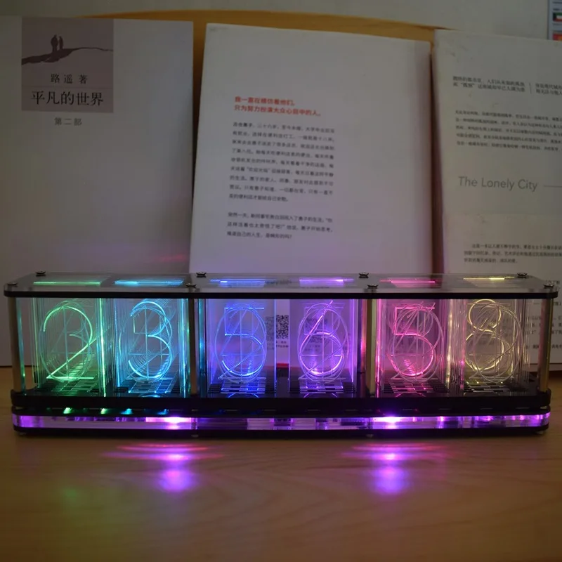 High Quality Digital Nixie Clock Glow Tube Clock Electronic Retro Table