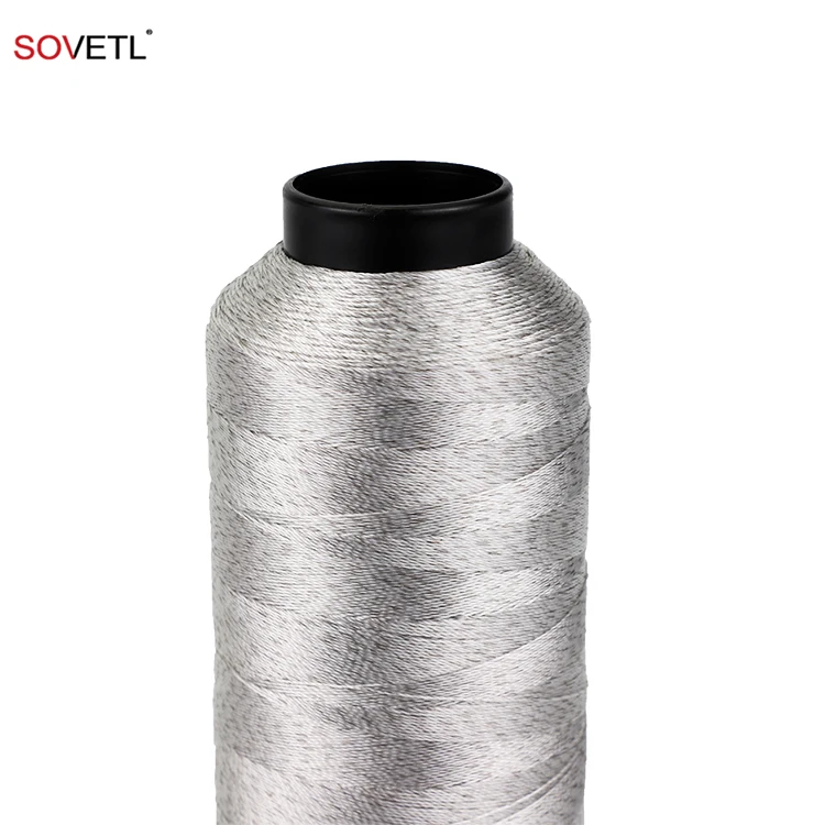 Silver Fiber Conductive Anti-static Thread 150D/3 250D/3  Antistatic ESD Conductive Sewing Thread for Fabric Garment