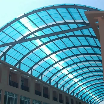 Industrial Style Durable Glass Roof Steel Structure Buildings for Home Office Carport Supermarket