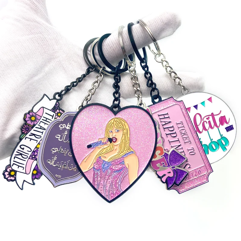 Make Your Own Logo Custom Keychain Charms 2d 3d Zinc Alloy Iron Metal Key Ring Soft Enamel Black Key Chains for Children