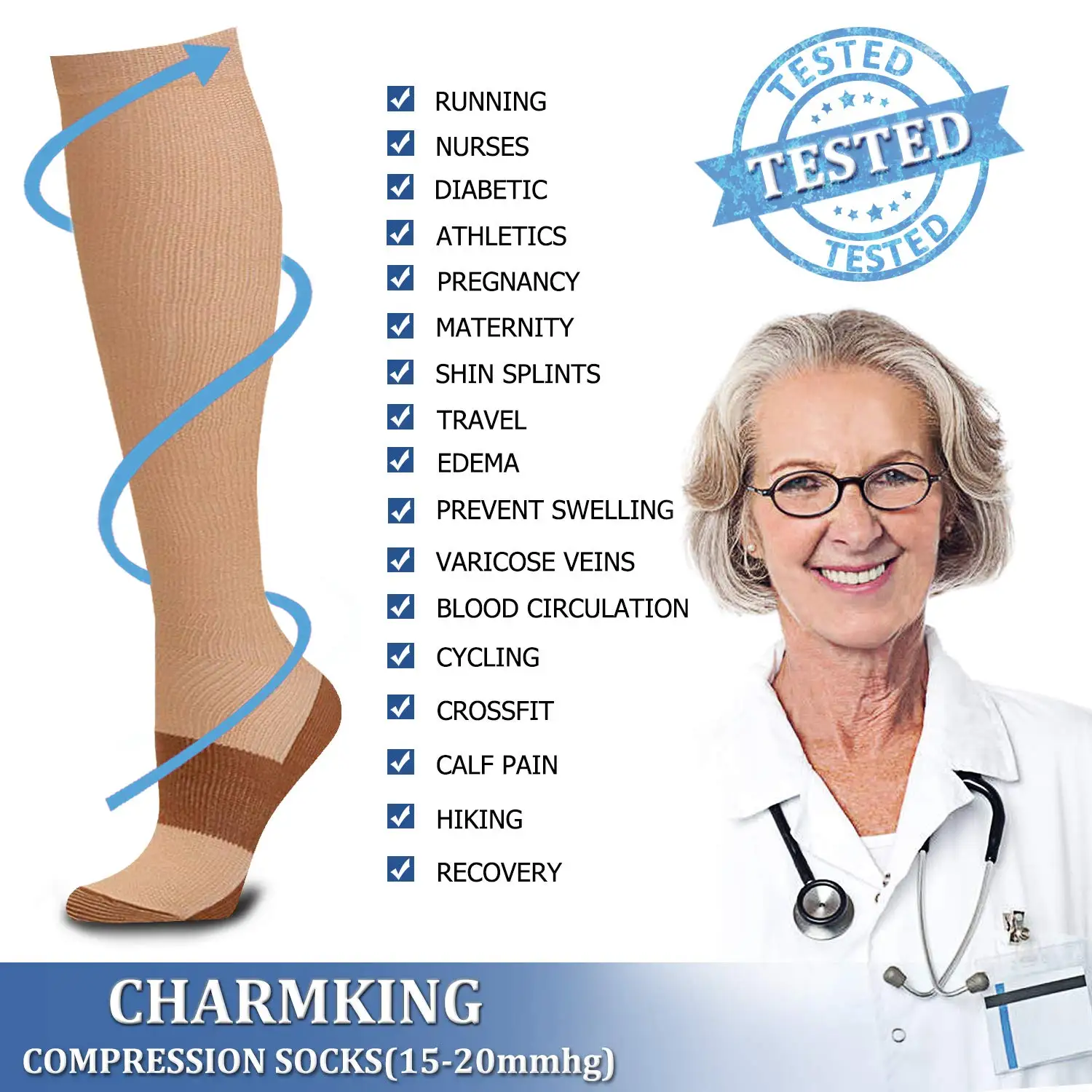 Antibacterial Fiber Custom Copper Compression Infused Socks Buy Bamboo Custom Copper