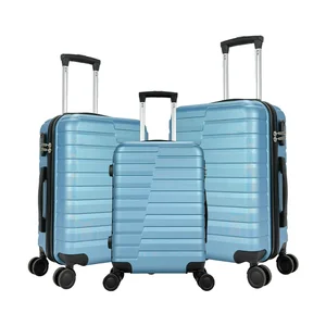 Unisex ABS Trolley Case with Spinner Carry on Travel Luggage Aluminum Suitcase with Lock Opening Method