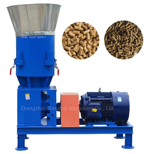Feed Processing Machines Small Feed Pellet Machine  Flat Die Granulator Horse Dung Bird Manure Granular