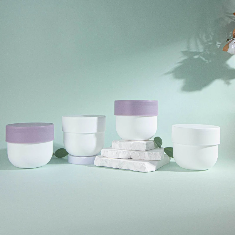 Colored 30ml 80ml 150ml 250ml 280ml 300ml 500ml Custom Body Cream Containers Packaging Plastic Bowl Shape Cosmetic Jar