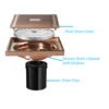 Polished rose gold mirrored square bamboo tray-1010 cm straight