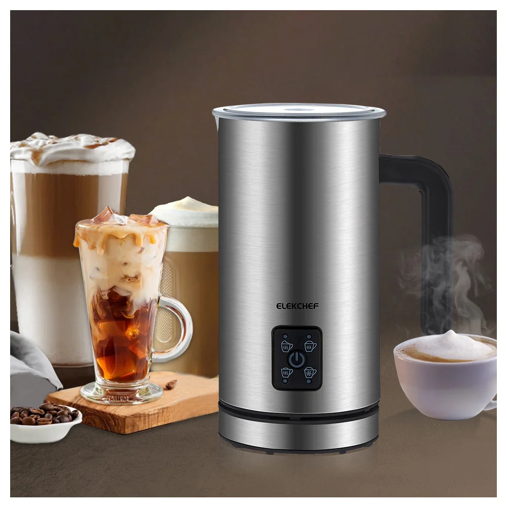 Electric Milk Frother Soft Foam Warmer for Coffee Cappuccino Milk Steamer 3  Function Creamer Milk Heater (EU Plug)