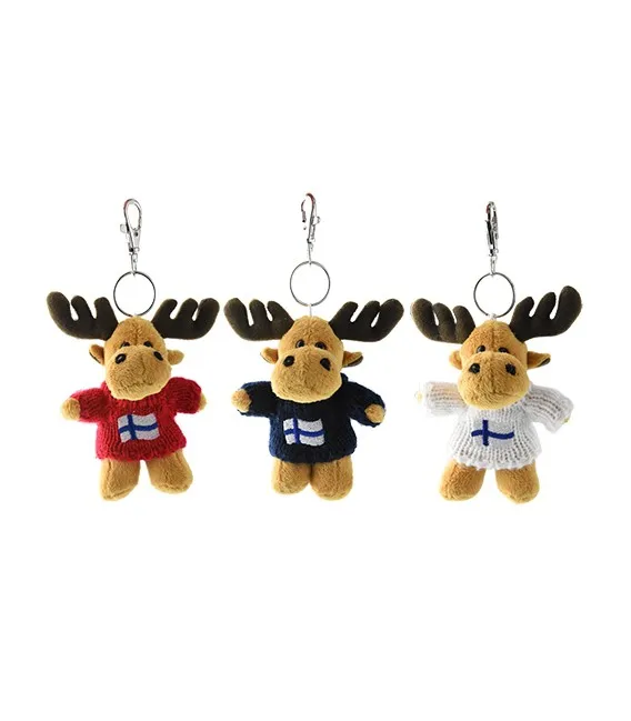 plush moose keychain