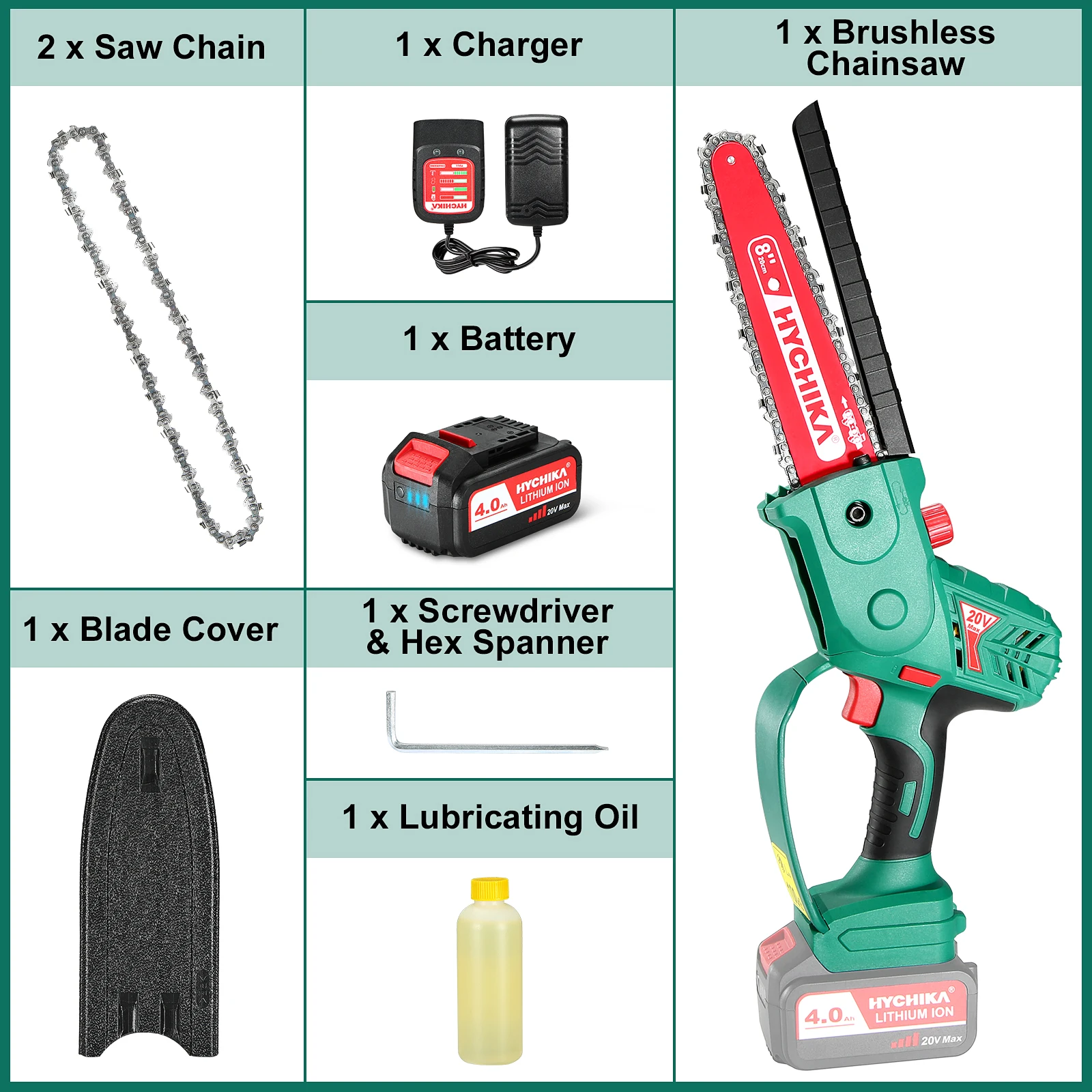 Hychika 36v Electric Power Man Mini Wood Cutting Machine 20v Cordless