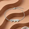 3 lettere d'amore color acciaio