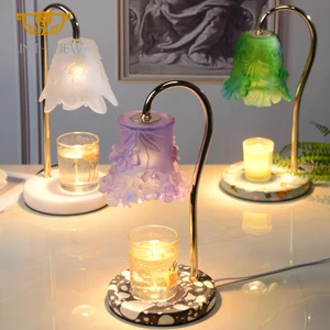 Crystal Flower Gifts Indoor Christmas Festival Room Table Desk Decorative Candle Light