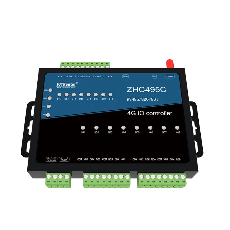 Rs485 8DI to 4G Modem Remote Control RTU  Modbus Gateway Wiht 8DO Support MQTT HTTP Protocol 4G to Cloud RTU