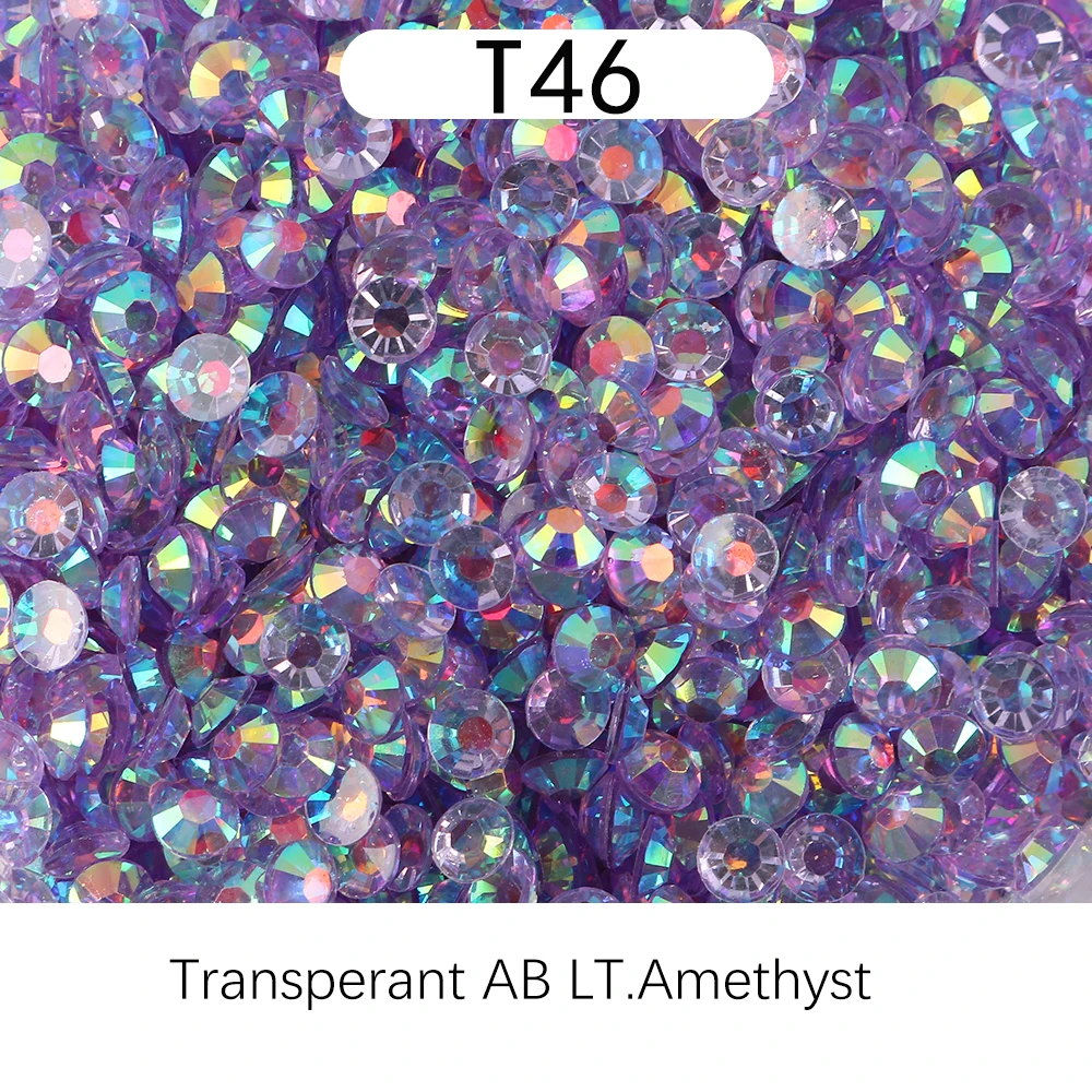 New Jelly Transparent AB Resin Rhinestones Wholesale Bulk Big