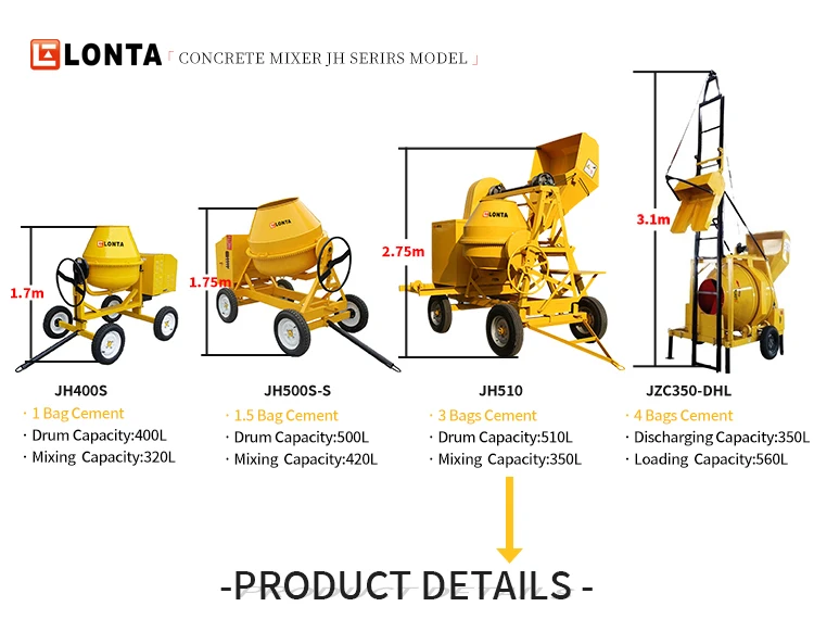 Construction A2510 Diesel Cement Mixer Ghana Congo Hot Sale Large Self
