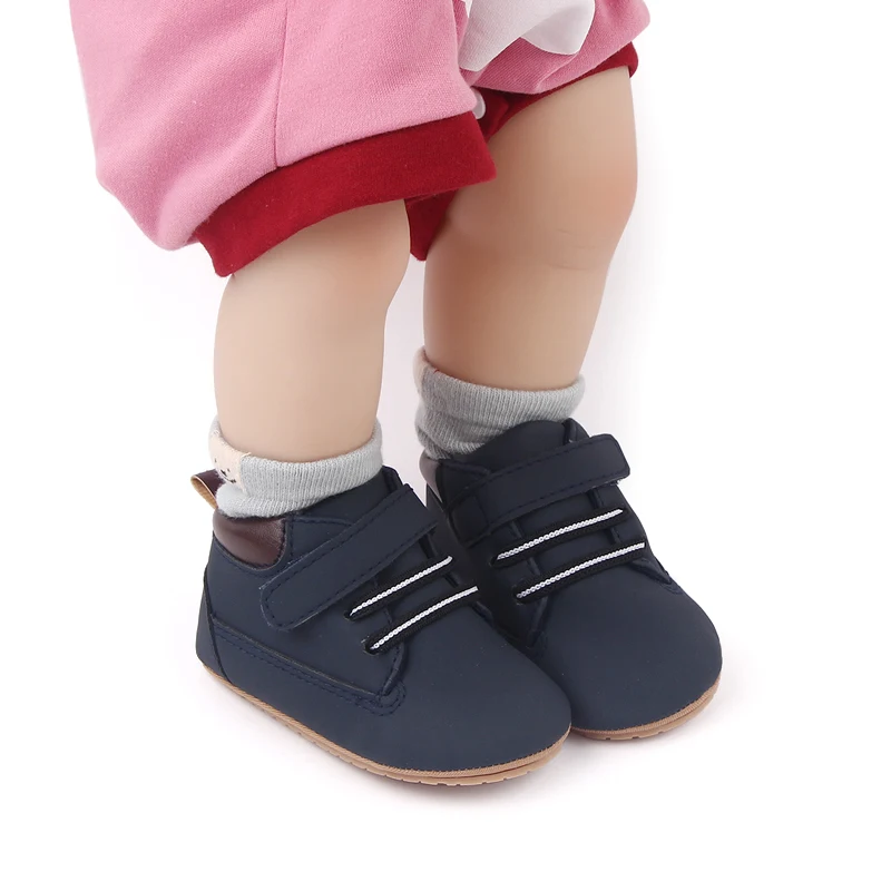 High Quality Hook&loop Design Soft PU Leather Baby Toddler Boys Shoes Prewalker Shoes for Boys details