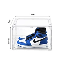 Wholesale Clear Customized Shoe Box With Custom Logo Display Case Led Shoe Storage Box With Light Acrylic Shoebox