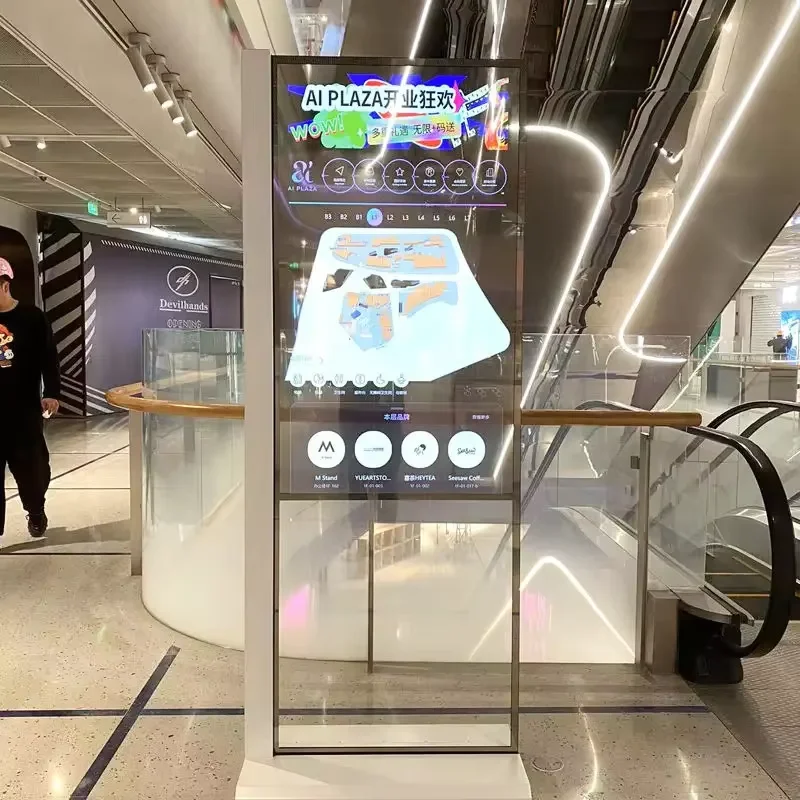 55 Inch Vertical Transparent OLED Screen 1920 * 1080 Transparent OLED Display Digital Signage and Display LW550JUL-HMA1