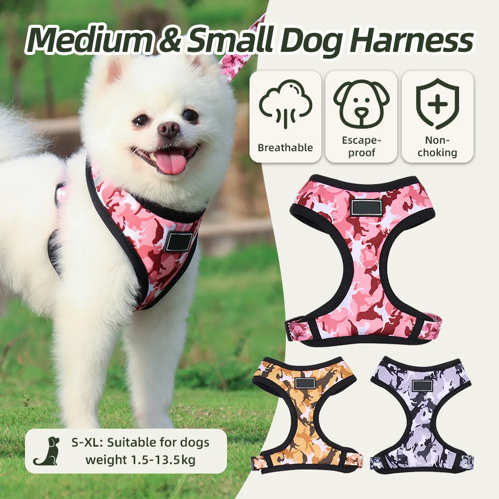 Wholesale Soft Dog Harness Adjustable Small Dog Harness and Leash Set - product detail 2