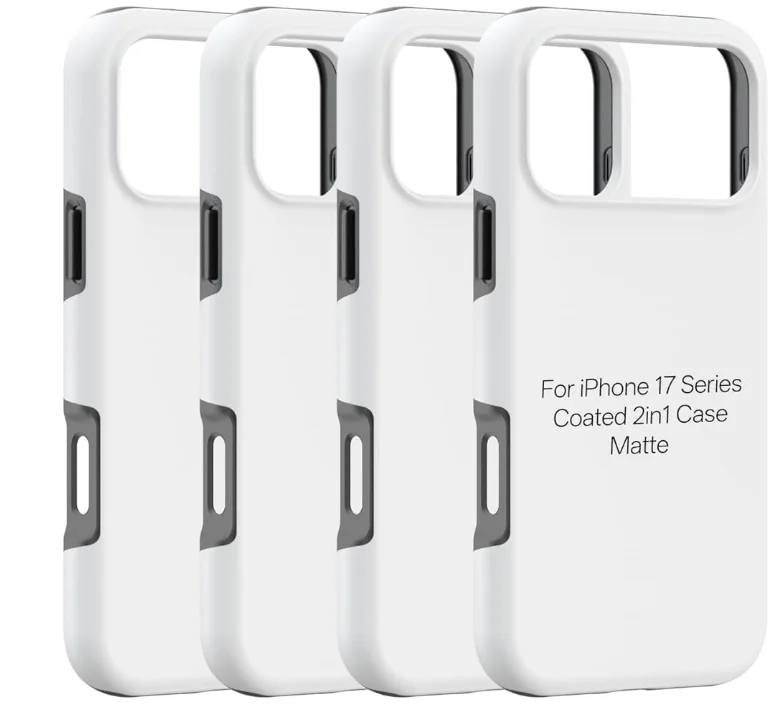 Dual Layer 2 in 1 Custom Design Heat Transfer Mobile Phone Case for iPhone 17 Air Pro Max OEM ODM Blank White Sublimation Cover