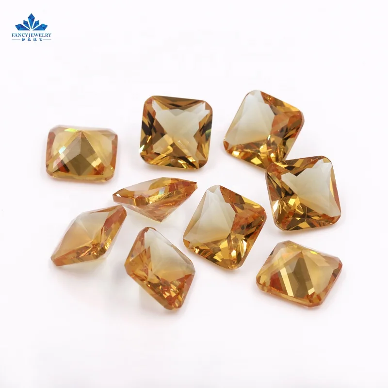 Hot Sell Custom Synthetic Zultanite Color Change Loose Stone 12x12mm Square Shapes Created Diaspore Gemstone for Pendant Jewelry