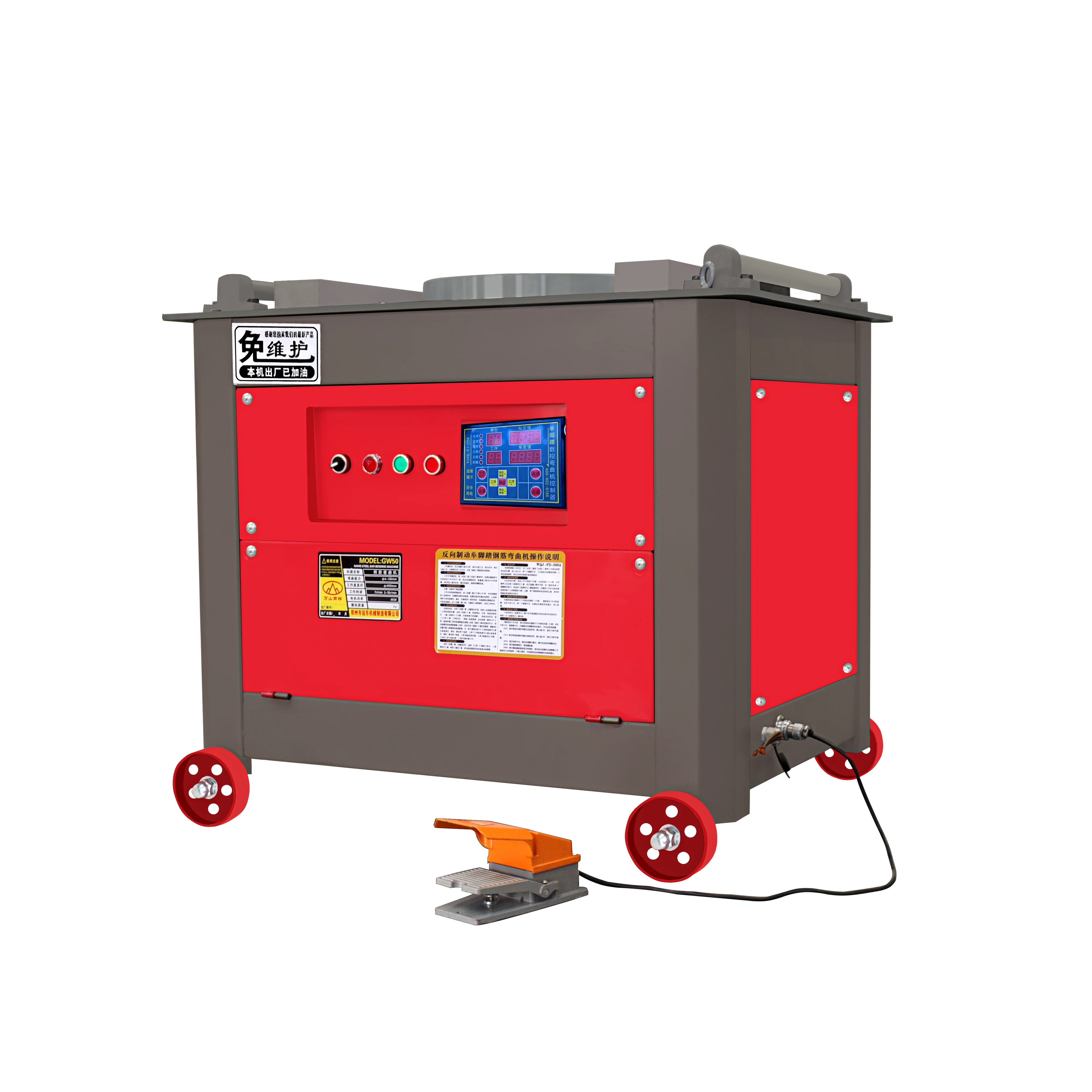 Cheap Price Cf32 Type Auto Rebar 18-40 mm Steel Bar Bending Machine \/ Spiral Square 4M Stirrup Rod Bender Dubai From China