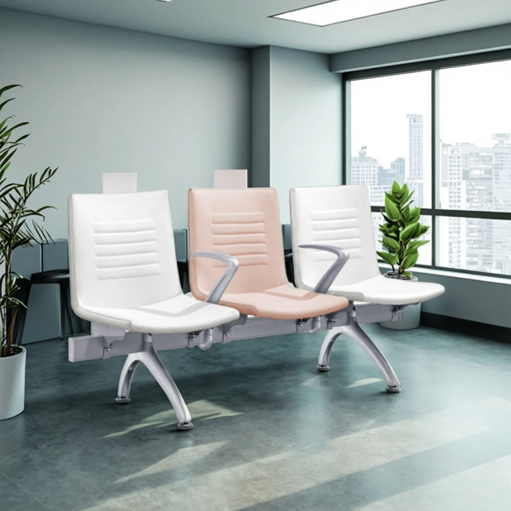 Comfortable High-Density Foam Steel Chair with Aluminum Armrests for Office and Hospital & School Seating 4