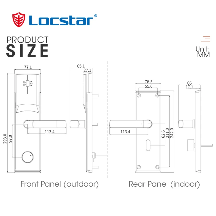 Operatedhotel Door Lock With Management Software System Hotel Door Lock Stainless Steel Radio Frequency Induction Card Lock