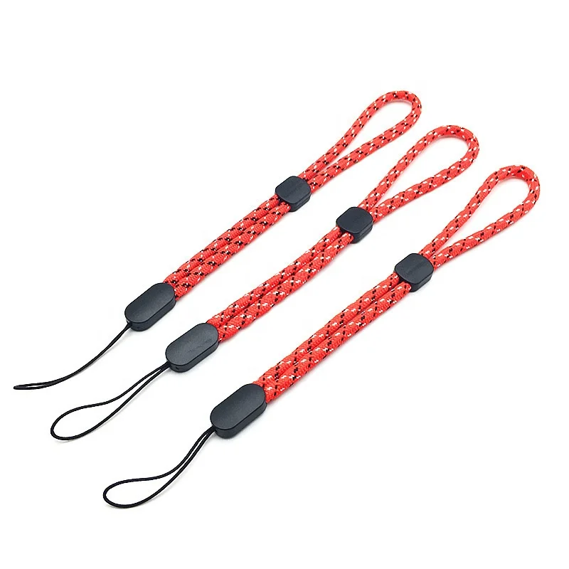 Short Lanyard With a Loop for Cellphone Camera Keychain Bottle Pouch Badge Etc, Mobile Phone Promotional Polyester Lanyard Strap