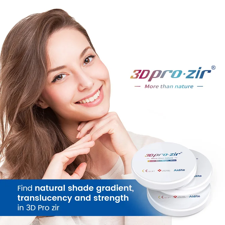 Aidite High Quality Explore 3d Multilayer Zirconia Discs Zirconia Dental