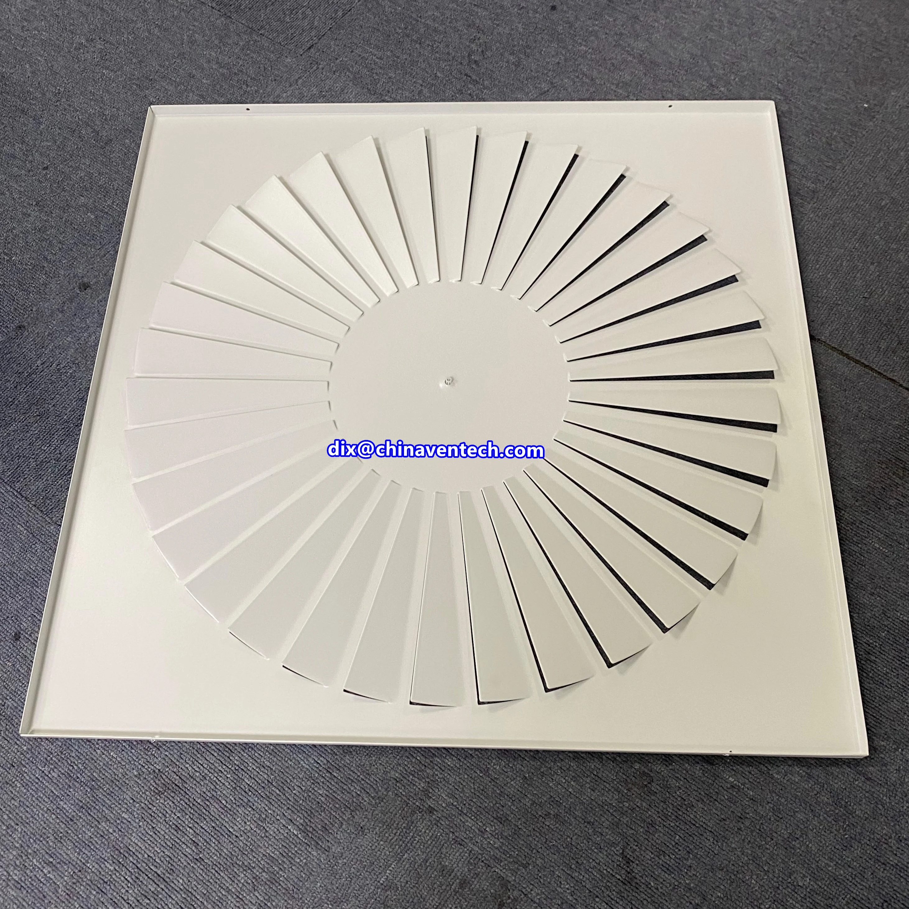 Hot sale square ceiling tile mounted ventilation comfort air square swirl diffuser SD-VA
