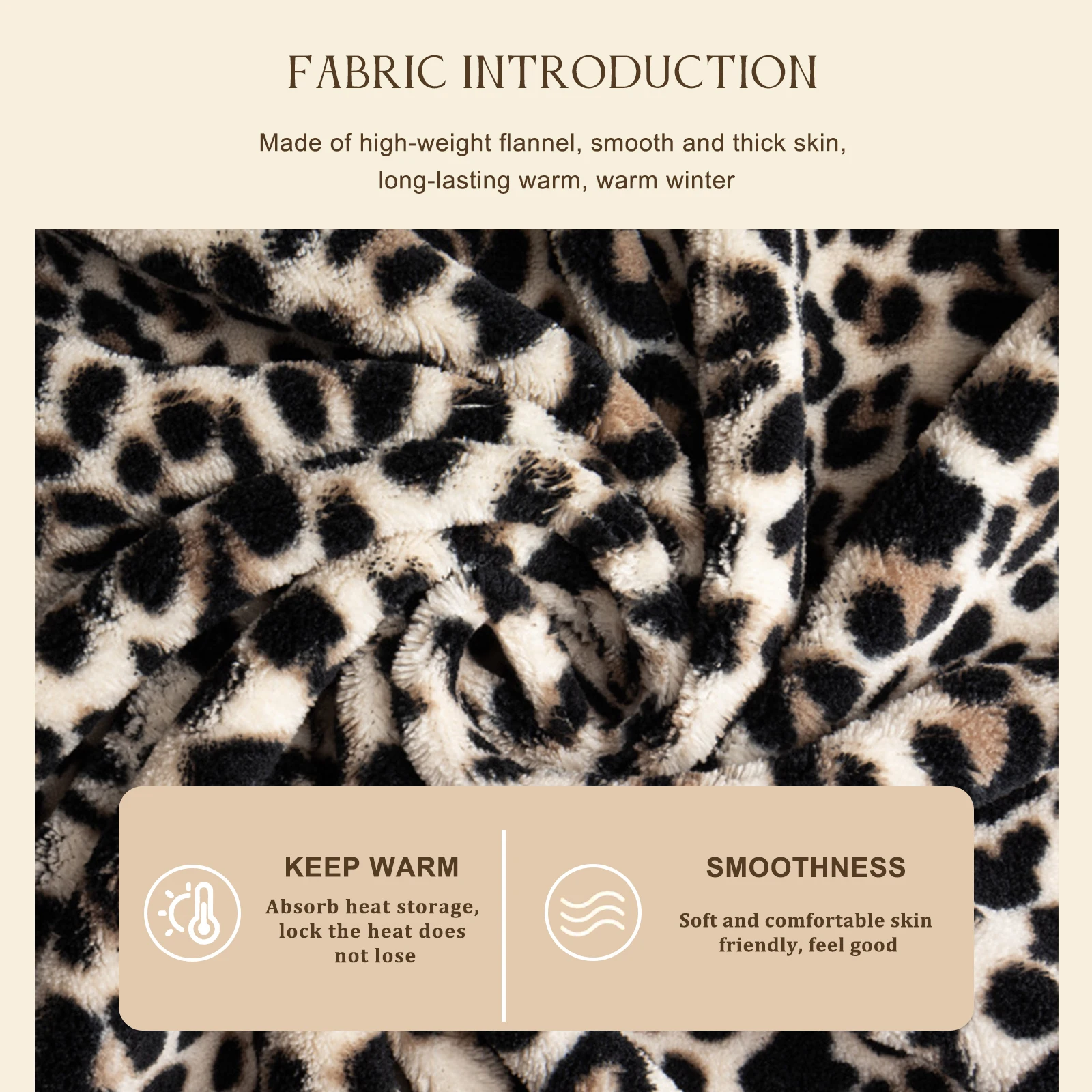 Factory Custom Amazon Leopard Print Satin Pajamas Knee-Length Hooded Bathrobe Quick Dry for Home or Sleepwear in Winter