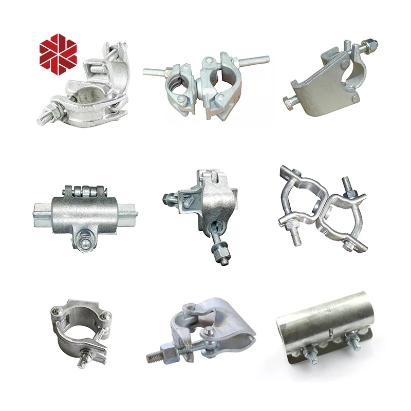 Scaffolding Clamp Coupler Pipe Connector Acoplamiento Types BS1139 EN74 Steel Swivel Forged Double Joint Pressed Sleeve Coupler