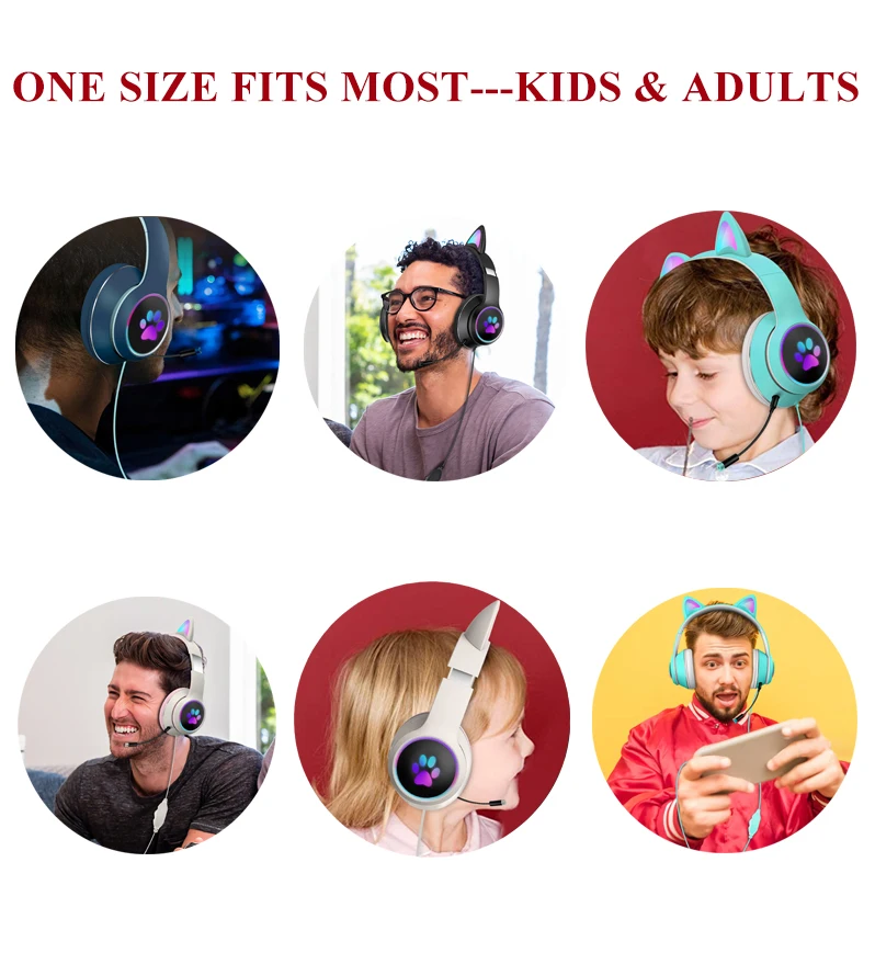 Headphones Cute Cat Wireless Headphones 