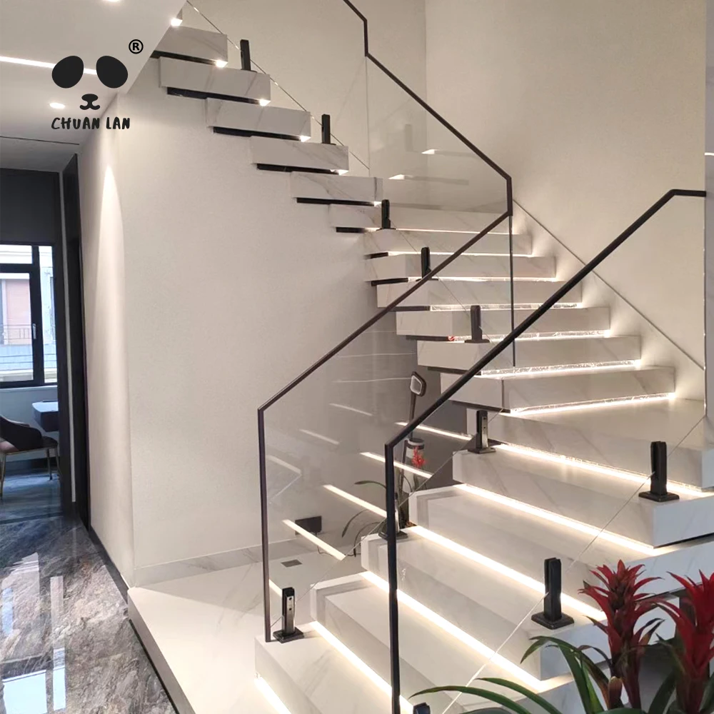 Chuanlan Factory Price Simple Modern Glass Balustrade with Spigot Design Handrails for Swimming Pool Railing for Villas