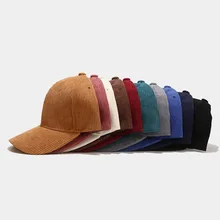 Hat Manufacturer Wholesale Vintage Custom logo Winter Autumn Dad Cap Baseball Blank Corduroy Hats