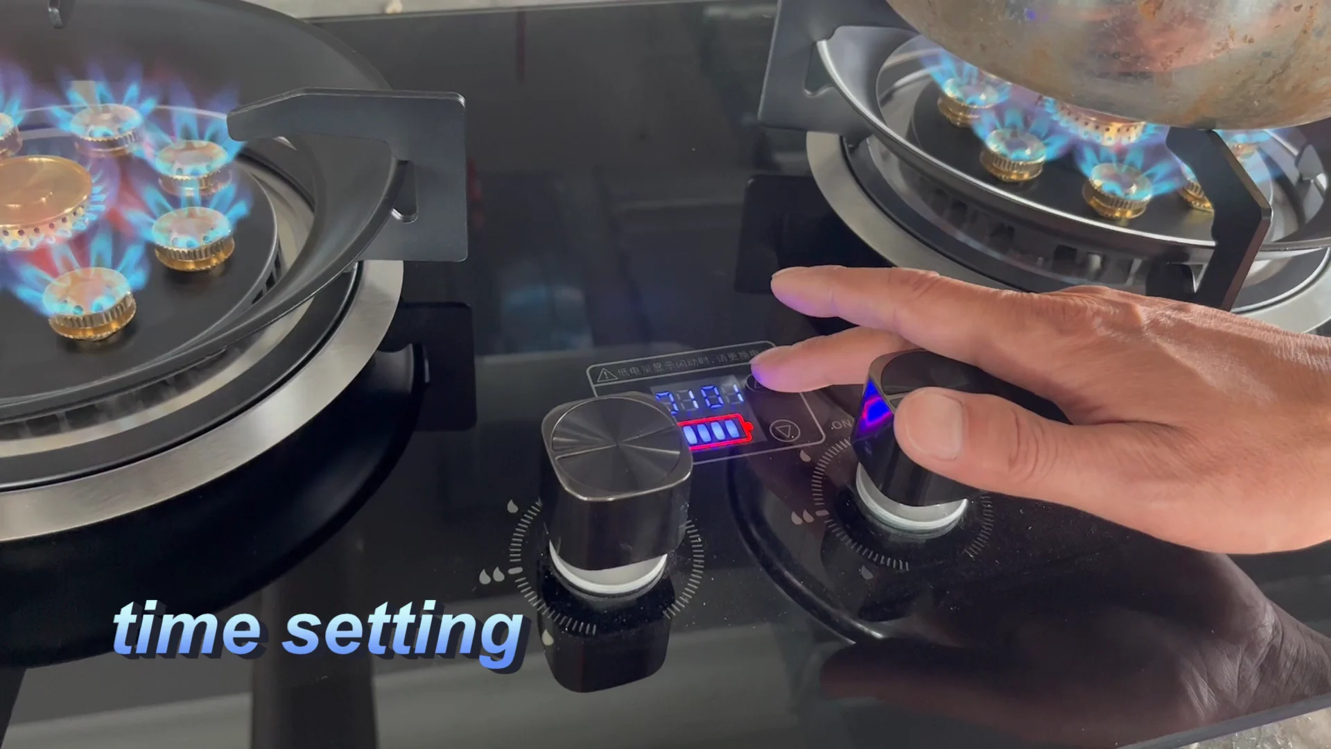 Flip Commercial Kitchen Fierce Fire High Pressure Nine Head Portable