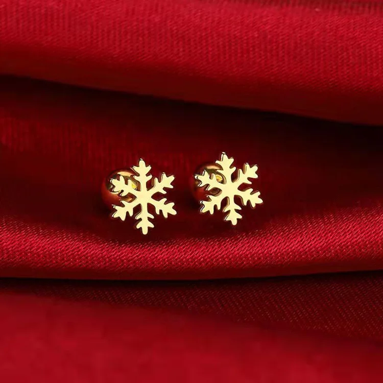 Wholesale Minimalist Dainty Waterproof Earrings 18k Gold Vacuum Plated