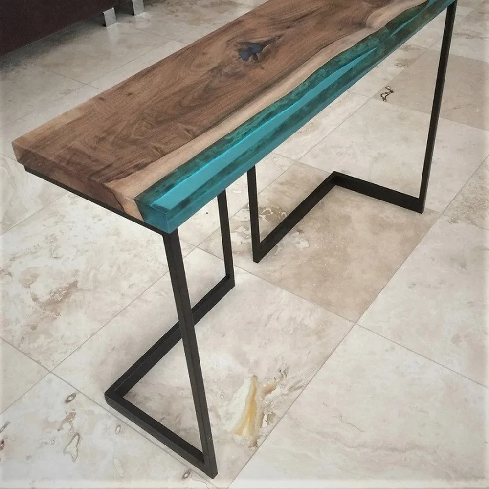 Console Table Home Office Live Edge Table Epoxy Resin Coffee Home Console Table