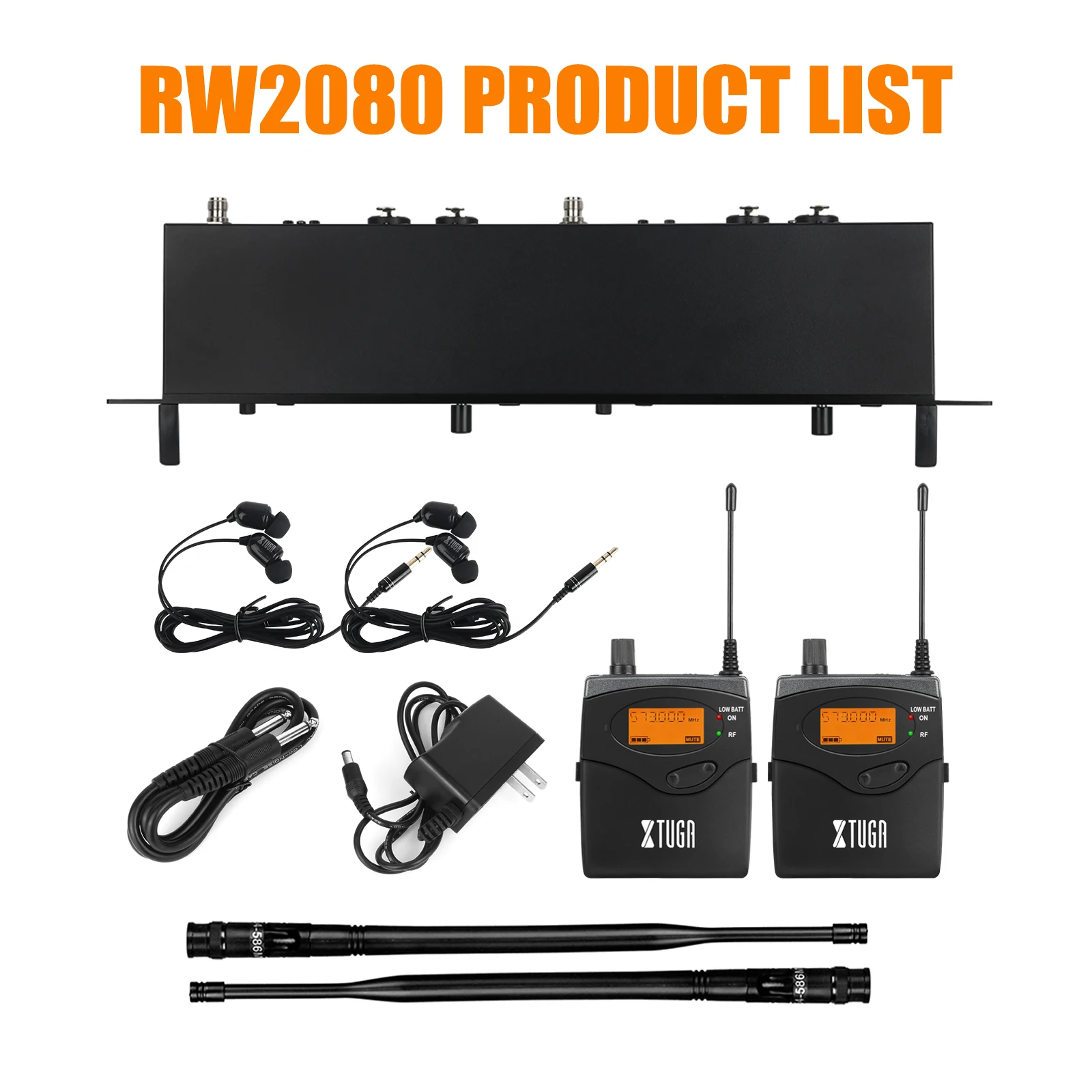 イヤモニ】インイヤーモニターシステム XTUGA RW-2080 ×2受信機4