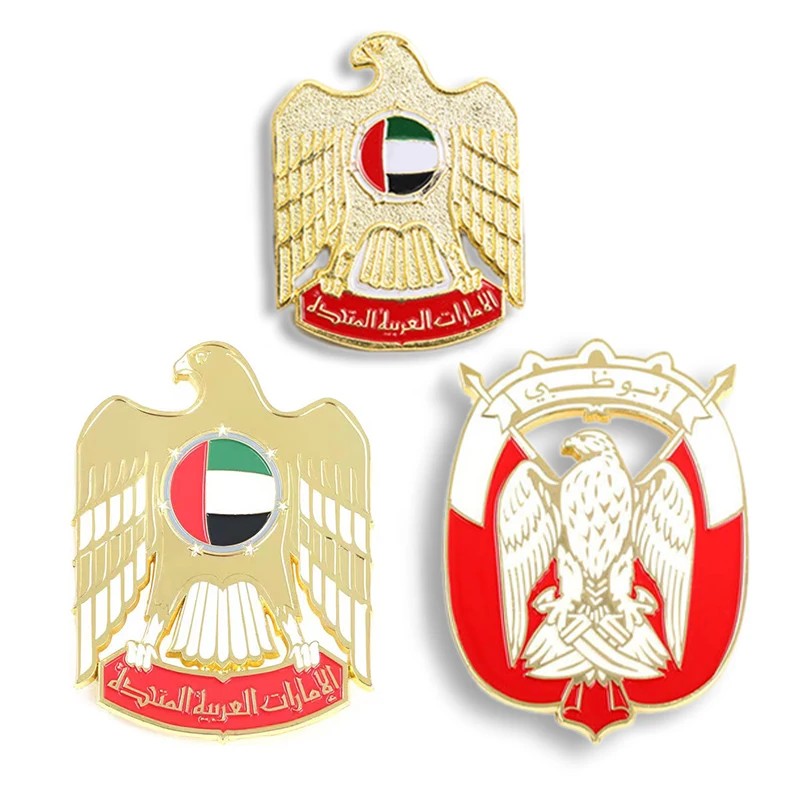 Design Your Own Uae Oman Metal Sticker Badge Mobile Phone Decoration Lapel Pin Sticker Emblem for Phone Case