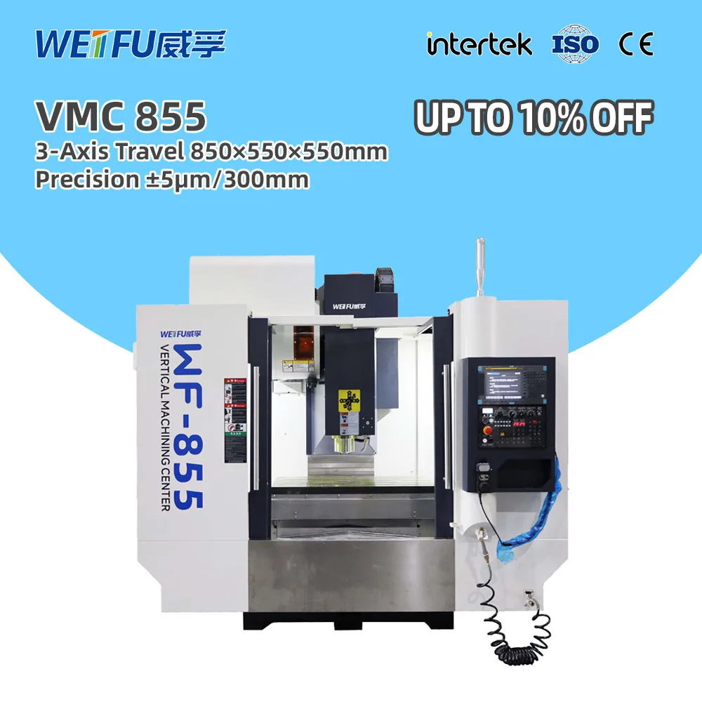 Direct Factory WF-855 High Precision 3 Axis Vertical BT40 CNC Milling Machine with Automatic ATC Siemens Control